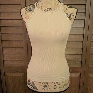 Ambiance Beige Ribbed Tank Top